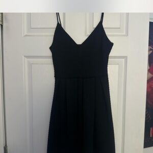 Elegant Black Spaghetti Strap Dress